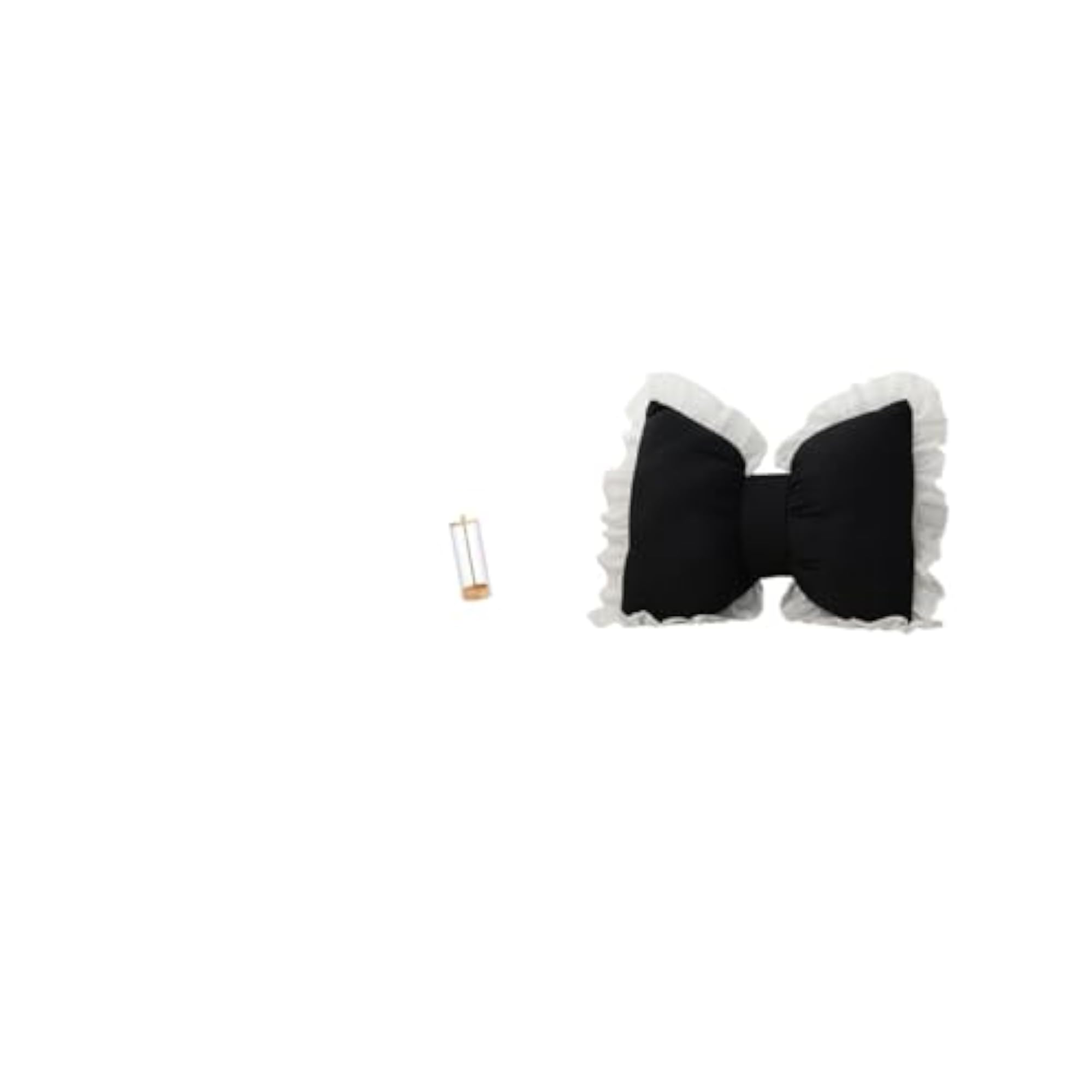 Reusable Transparent Straw Organizer and Cute Bow Cushion